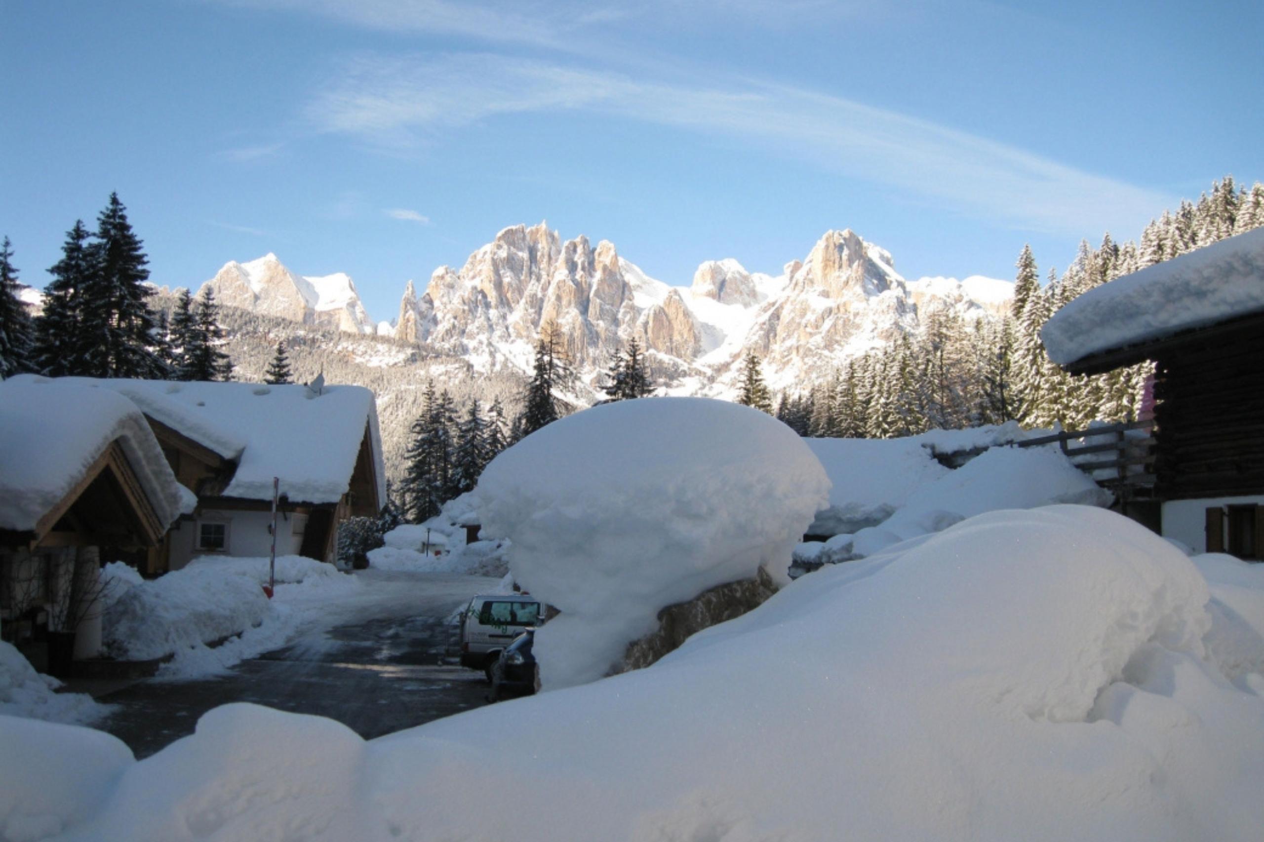 Das Vidor Family & Wellness Resort überzeugt mit einer herrlichen Aussicht auf die Dolomiten. 