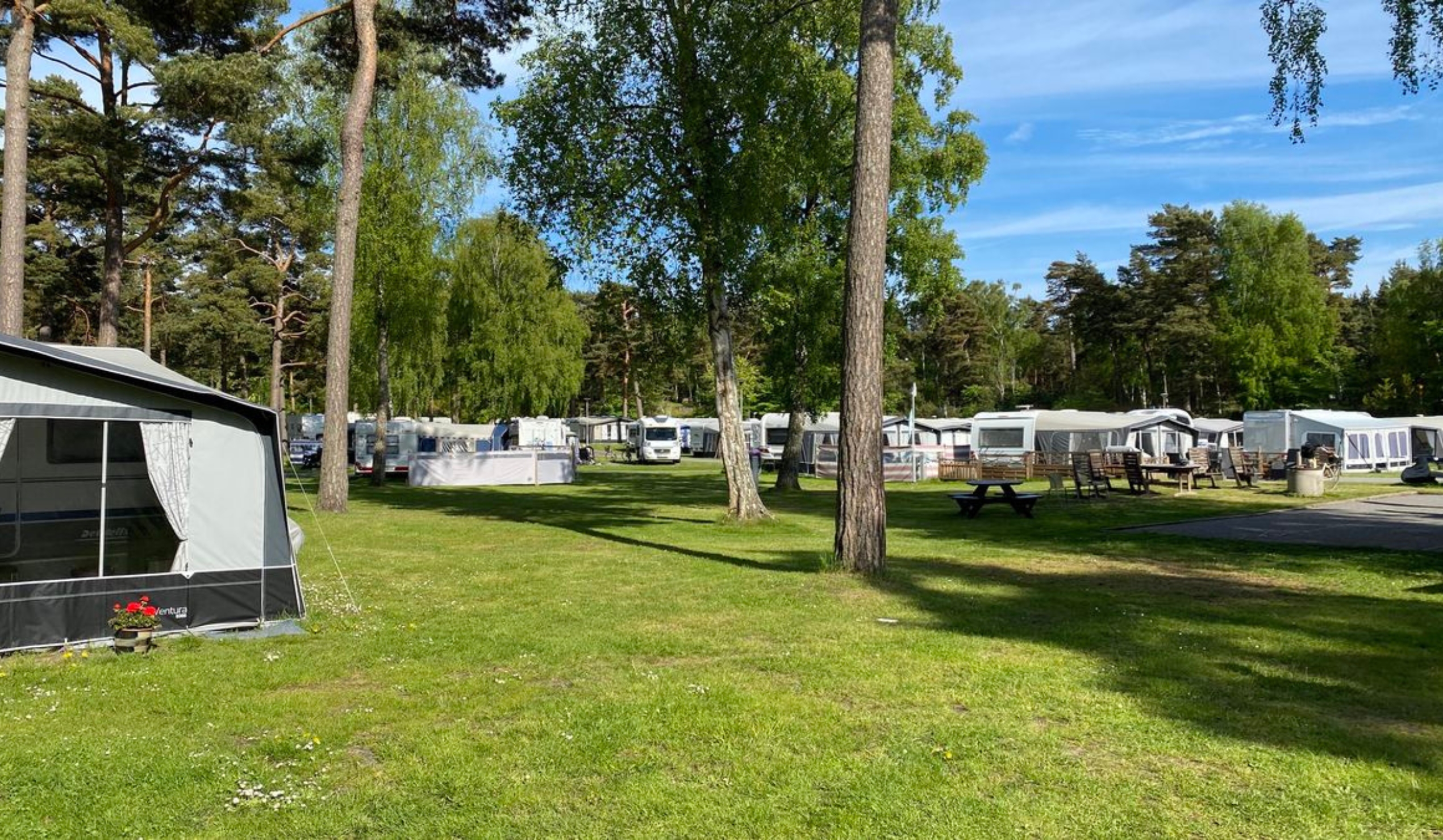 Ystad Camping is a large and green campsite.