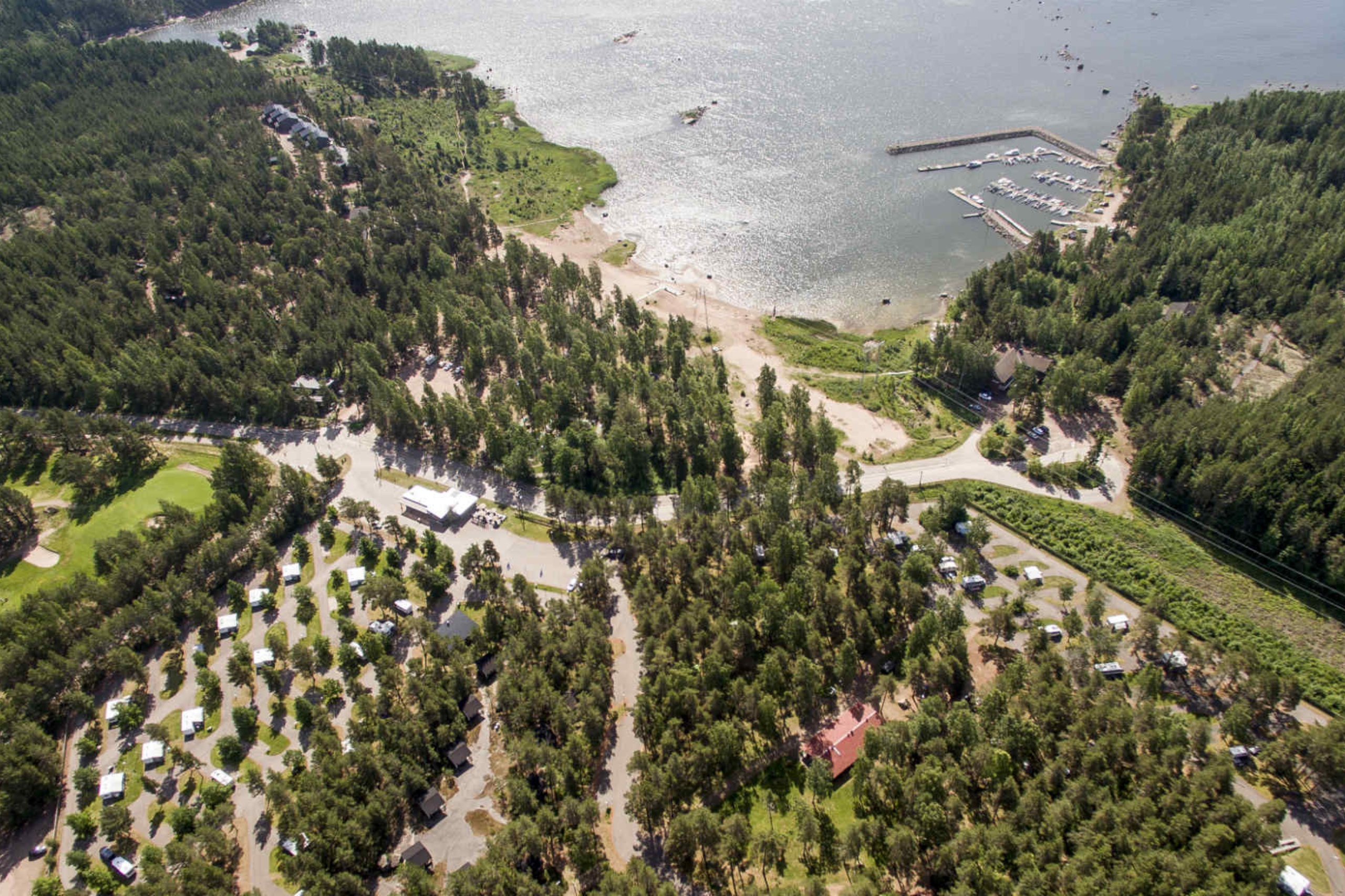 Santalahti Resort is surrounded by a beautiful forest, right by the sea. 