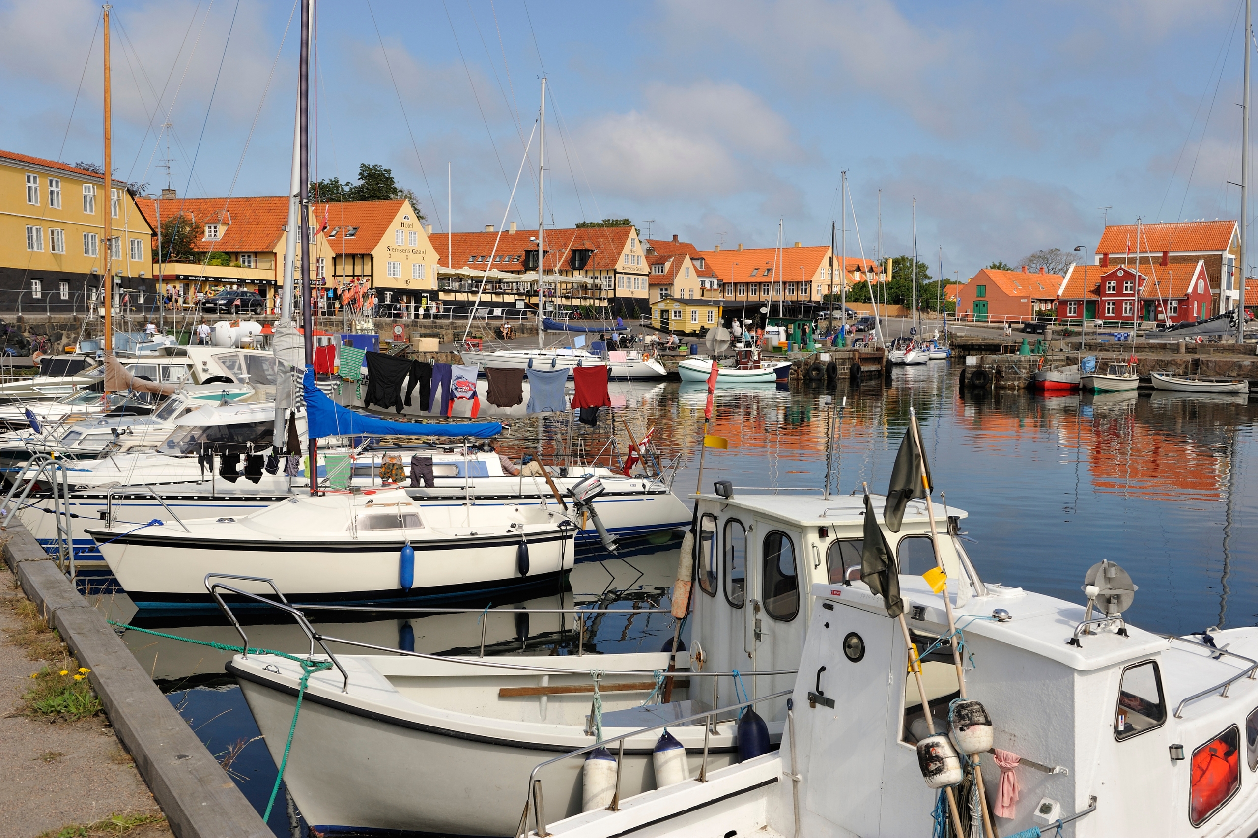 The small town of Svaneke is a nice stop during your camping holiday on Bornholm.
