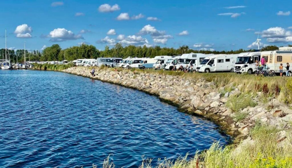  Bobiler på en campingplass i Landskrona i Skåne. Copyright: Helena Bergström