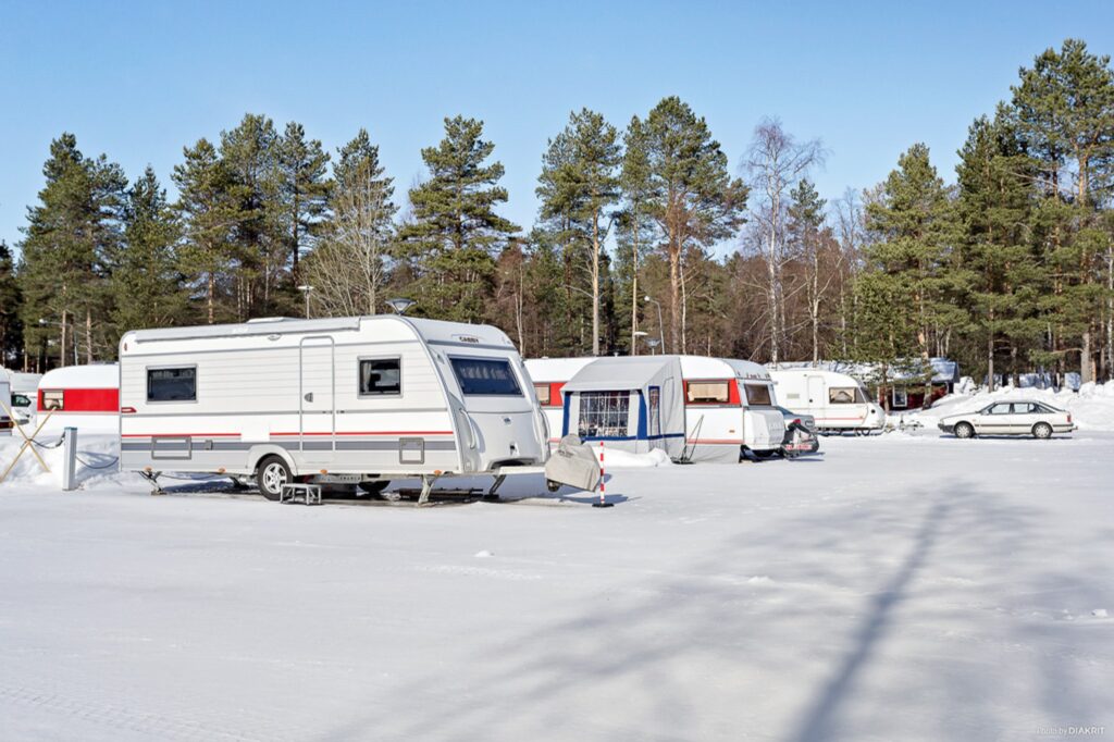Det är populärt att vintercampa på First Camp Arcus - Luleå. Copyright: First Camp