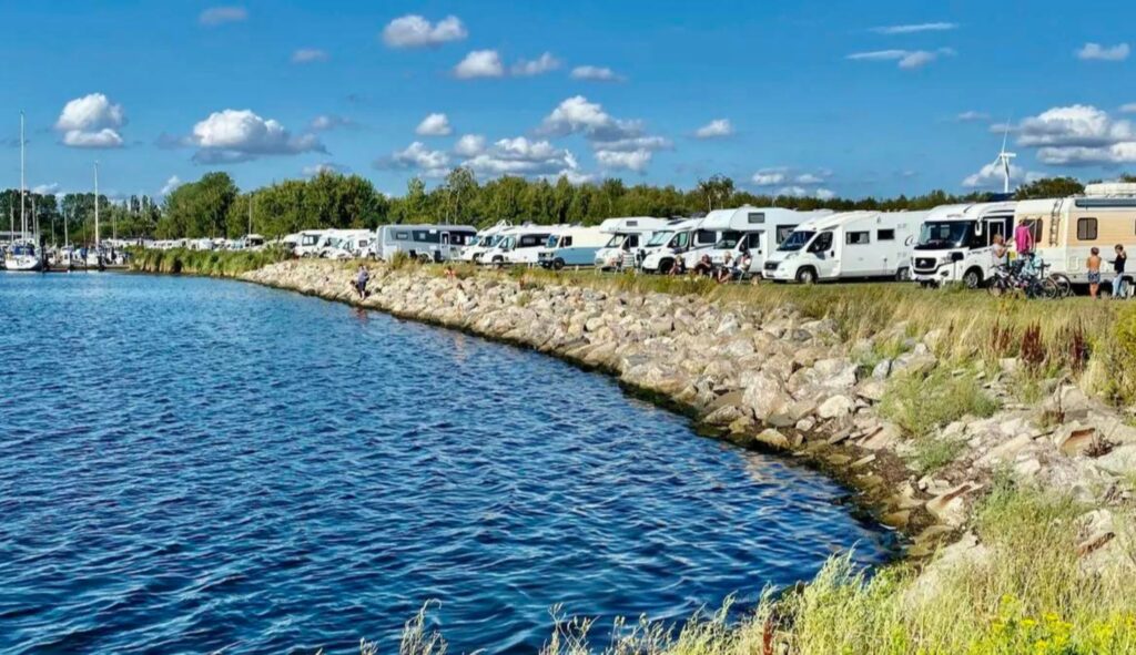 Motorhomes on a camping site in Landskrona in Skåne. Copyright: Helena Bergström