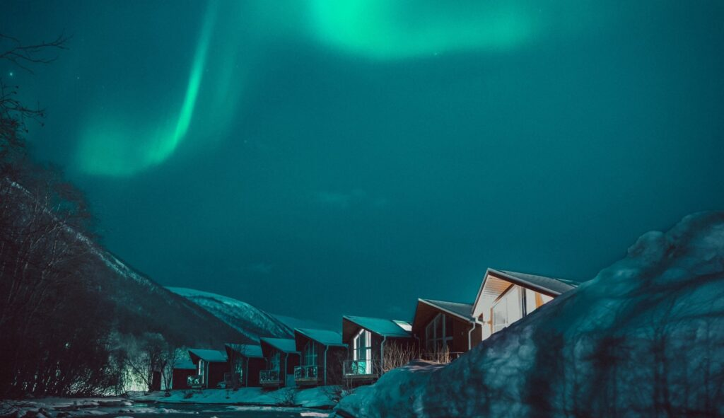 Une vue sur les aurores boréales depuis votre véhicule de camping ? Bienvenue au Tromsø Lodge & Camping. Copyright: Tromsø Lodge & Camping