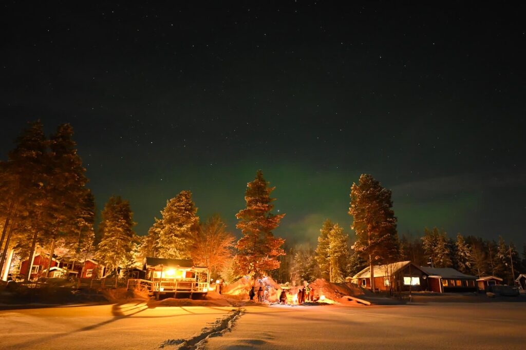 Winter Wonderland im Sandsjögården Holiday Resort. Copyright: Caro Schafer / Sandsjögården